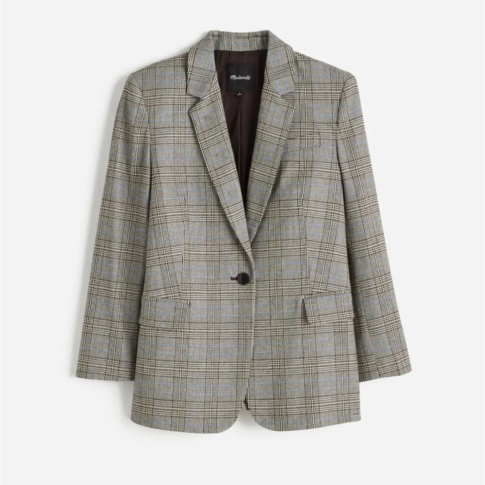 Madewell The Kline Blazer in Cooper Plaid